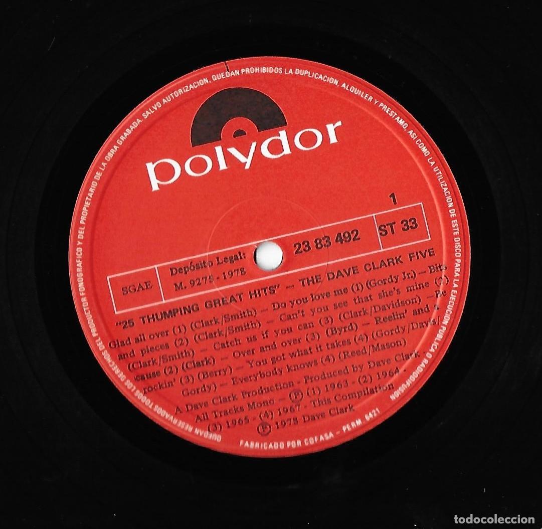 Discos de vinilo: DAVE CLARK FIVE, THE: 25 THUMPING GREAT HITS - Foto 4