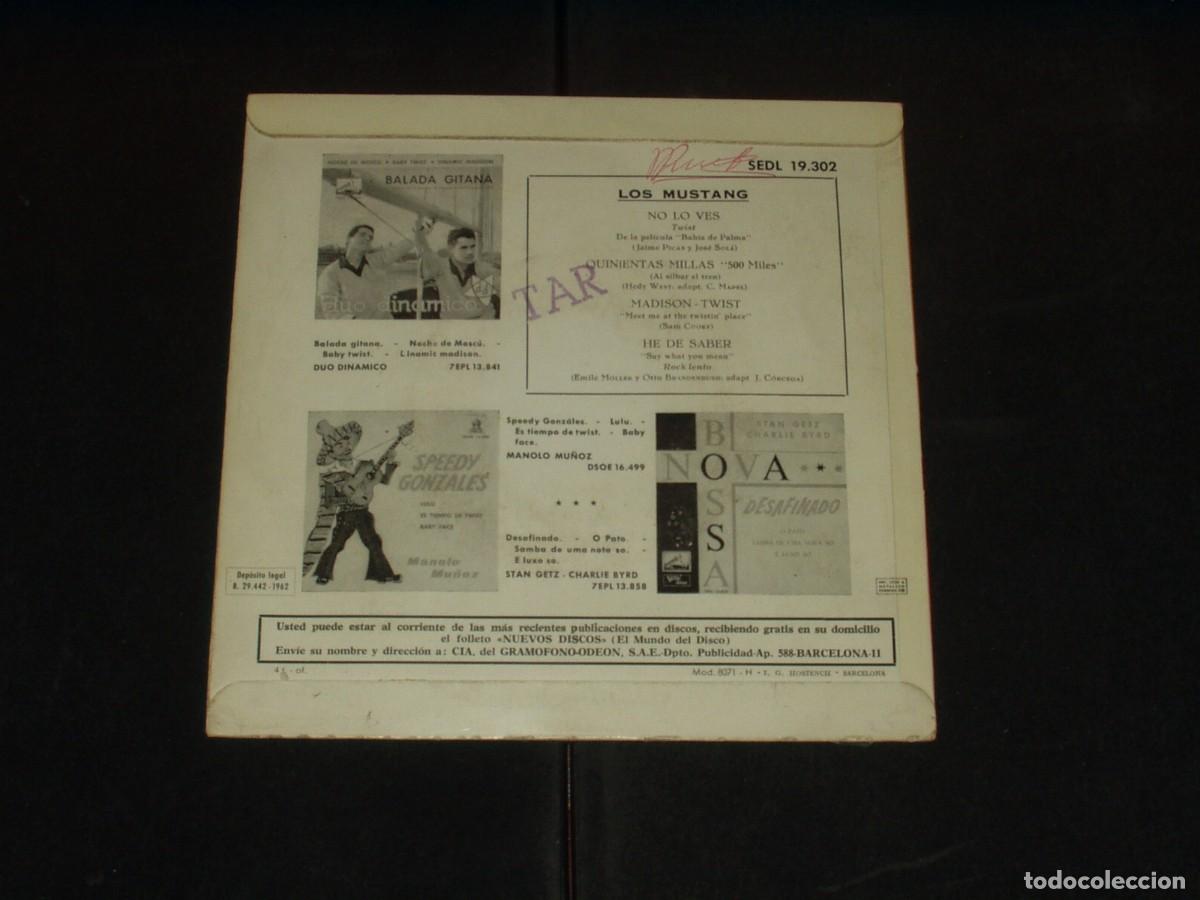 Discos de vinilo: MUSTANG EP QUINIENTAS MILLAS+3 - Foto 2