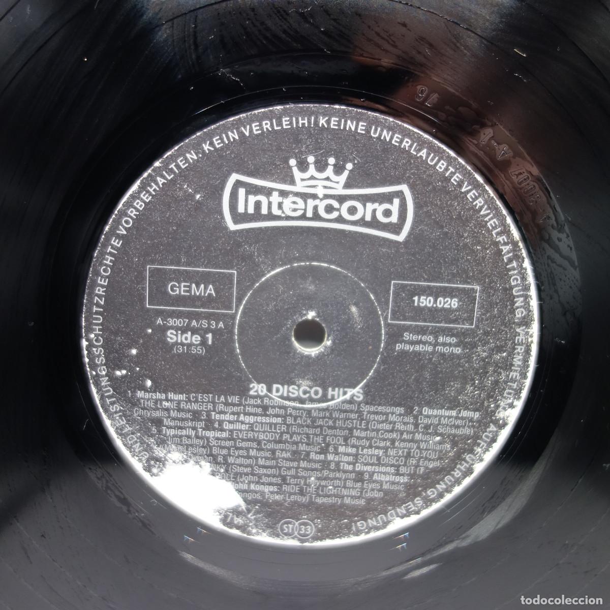 Discos de vinilo: 20 DISCO HITS - INTERCORD - Foto 7