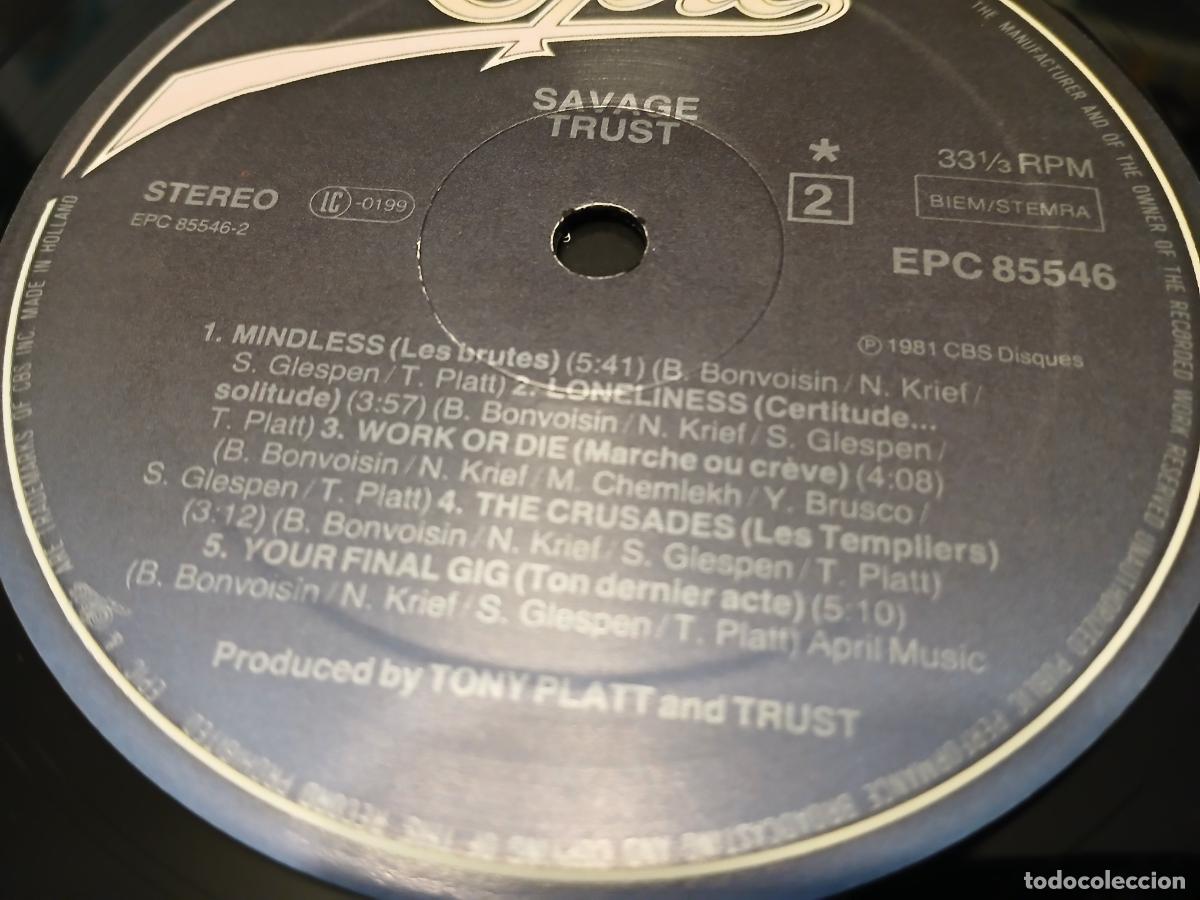 Discos de vinilo: Trust &ndash; Savage- (1982) LP disco vinilo - Foto 3