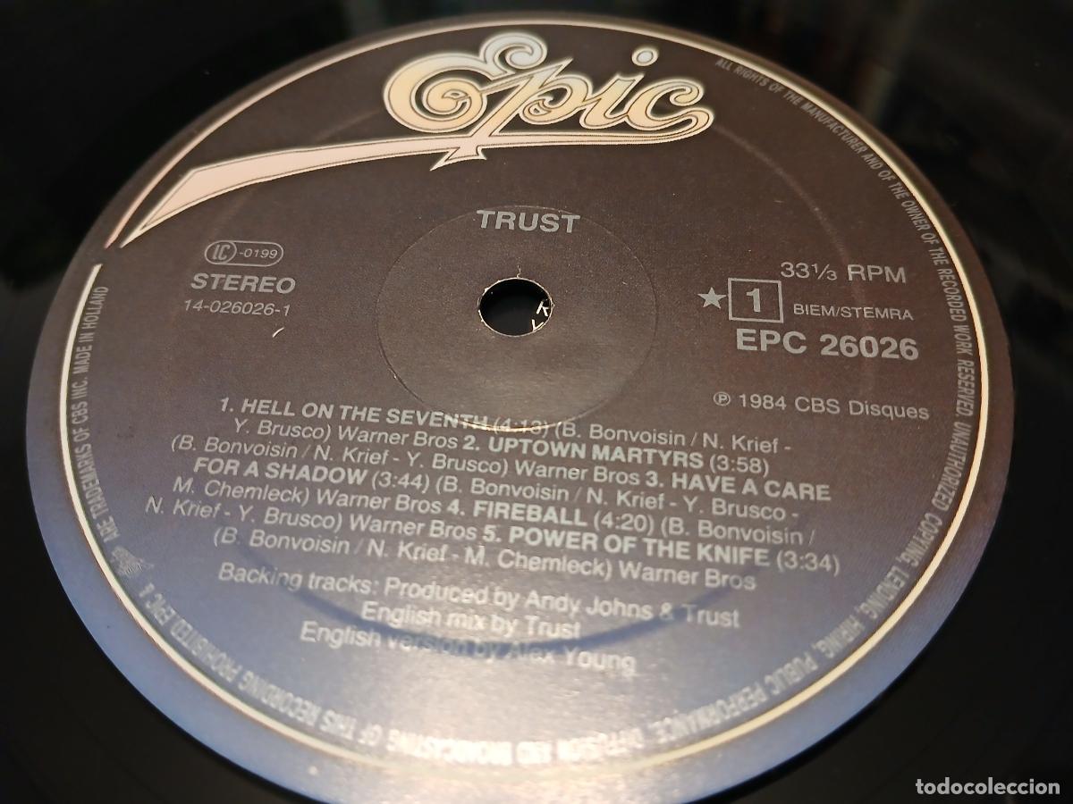 Discos de vinilo: Trust &ndash; Mans Trap- (1984) LP disco vinilo - Foto 2