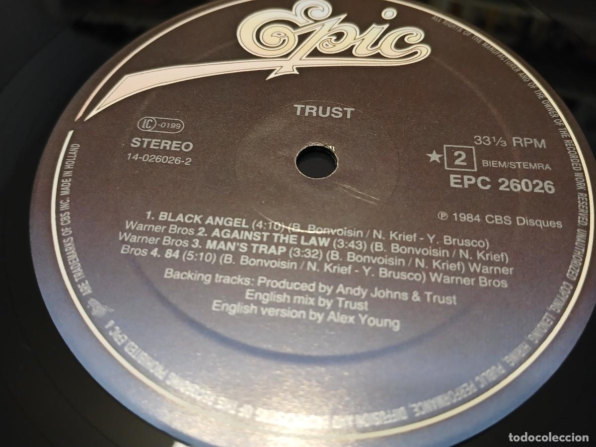 Discos de vinilo: Trust &ndash; Mans Trap- (1984) LP disco vinilo - Foto 3