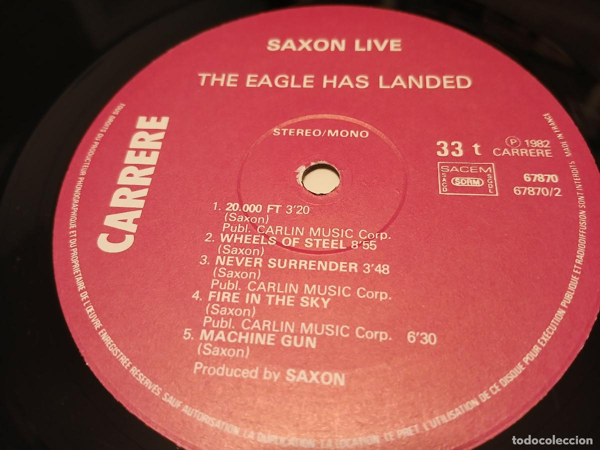 Discos de vinilo: Saxon &ndash; The Eagle Has Landed (Live)- (1982) LP disco vinilo - Foto 2