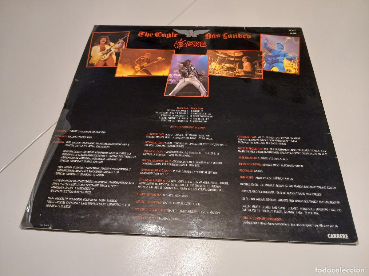 Discos de vinilo: Saxon &ndash; The Eagle Has Landed (Live)- (1982) LP disco vinilo - Foto 8