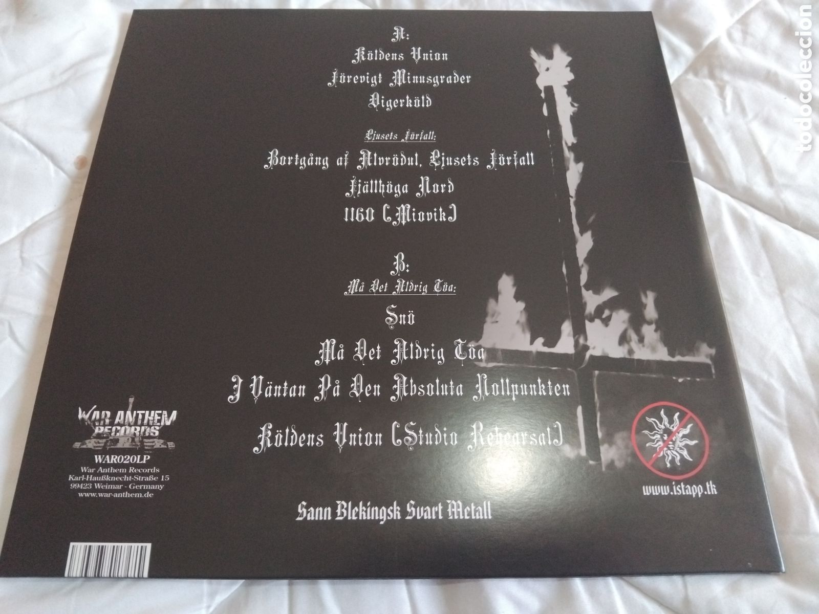 Discos de vinilo: ISTAPP (Black Metal) vinilo blanco - Foto 2