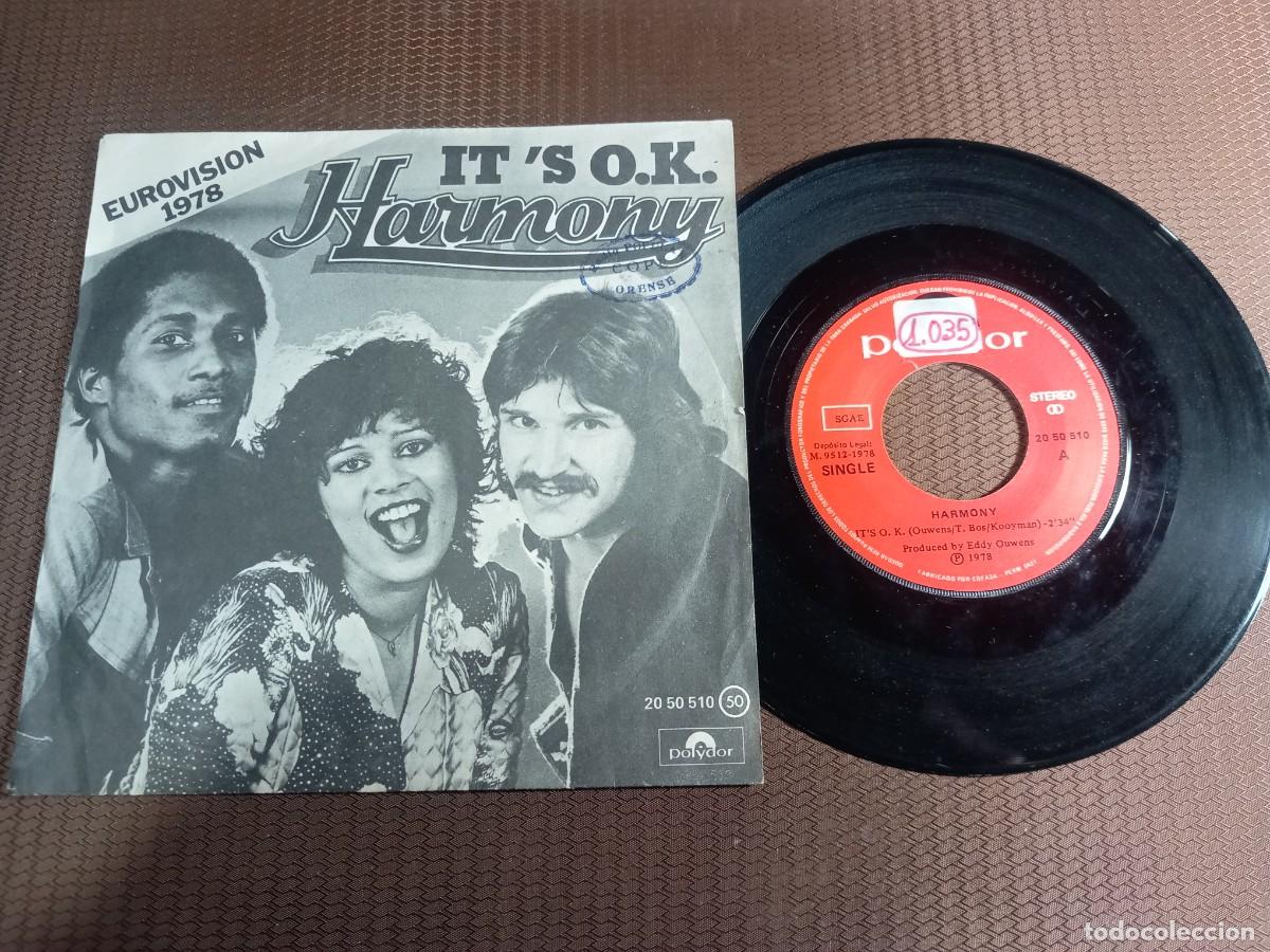 Discos de vinilo: Harmony / Its O.K. / SINGLE 7&rdquo; [Ed. Espa&ntilde;a] - Foto 1