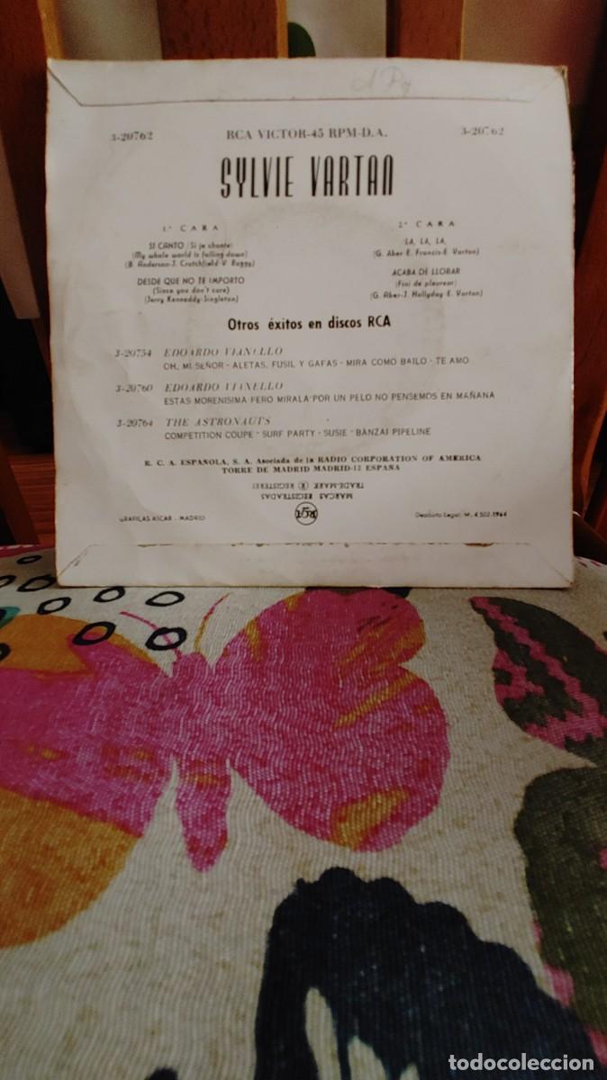Discos de vinilo: SYLVIE VARTAN-EP SI CANTO +3 - Foto 2