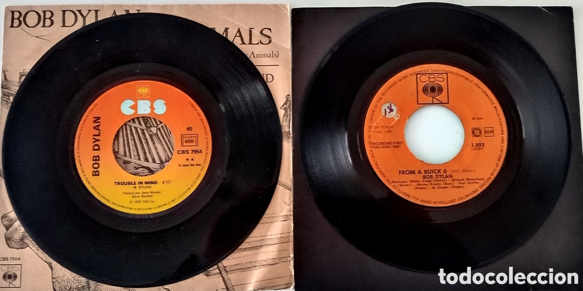 Discos de vinilo: BOB DYLAN - lote de 2 discos de vinilo single - Foto 4
