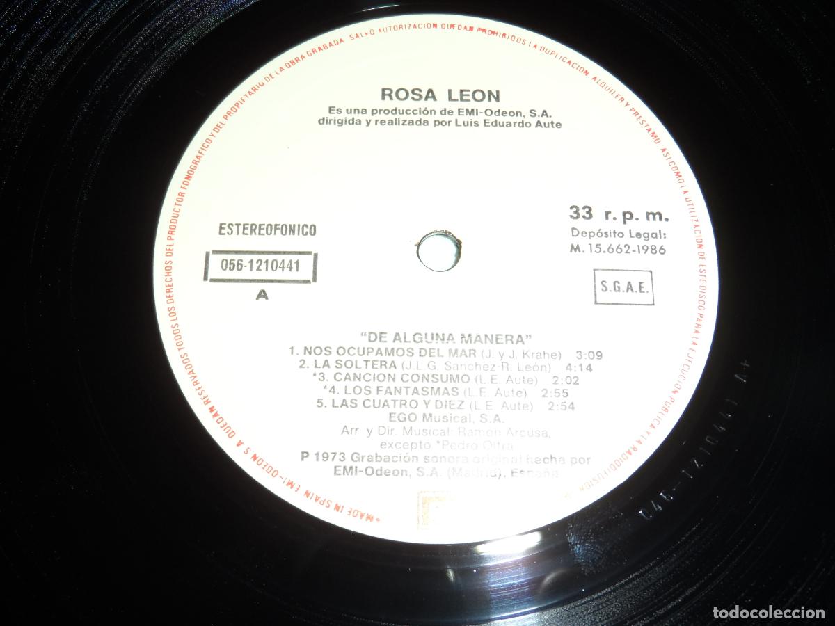 Discos de vinilo: ROSA LEON - DE ALGUNA MANERA (SPAIN 1986) - Foto 3