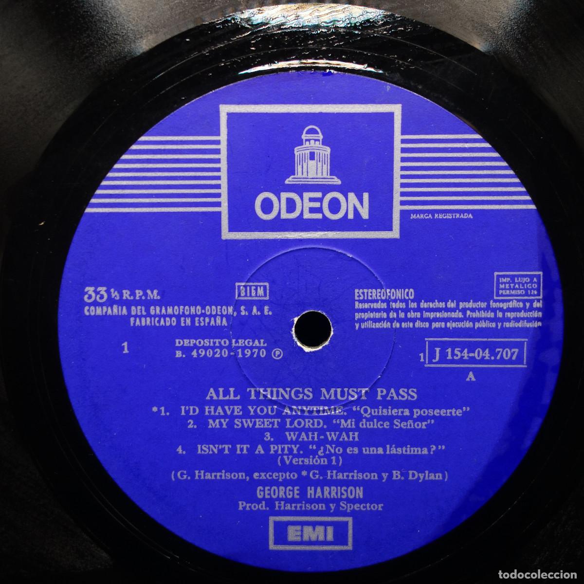Discos de vinilo: GEORGE HARRISON - ALL THINGS MUST PASS - Foto 11