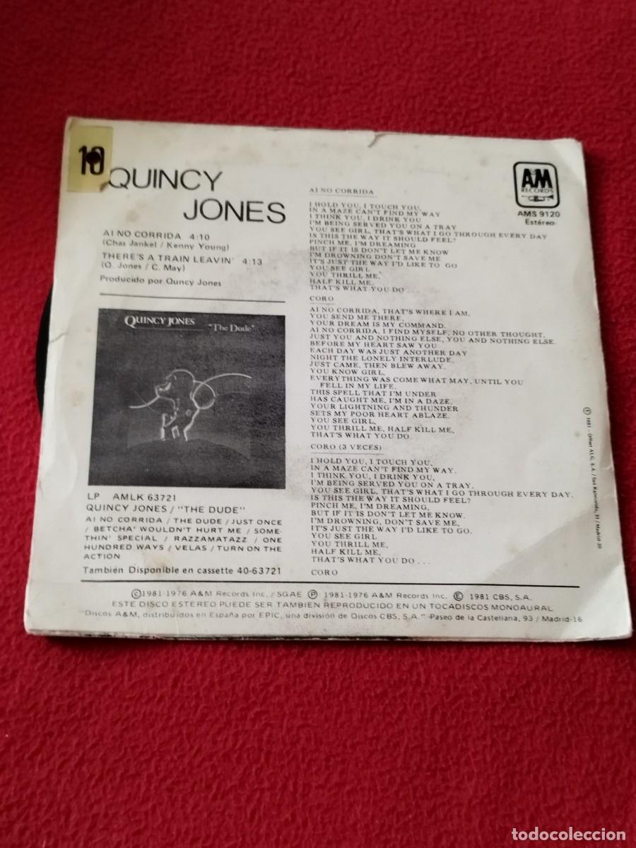 Discos de vinilo: Quincy Jones &ndash; Ai No Corrida. Single 7&rdquo;. - Foto 2