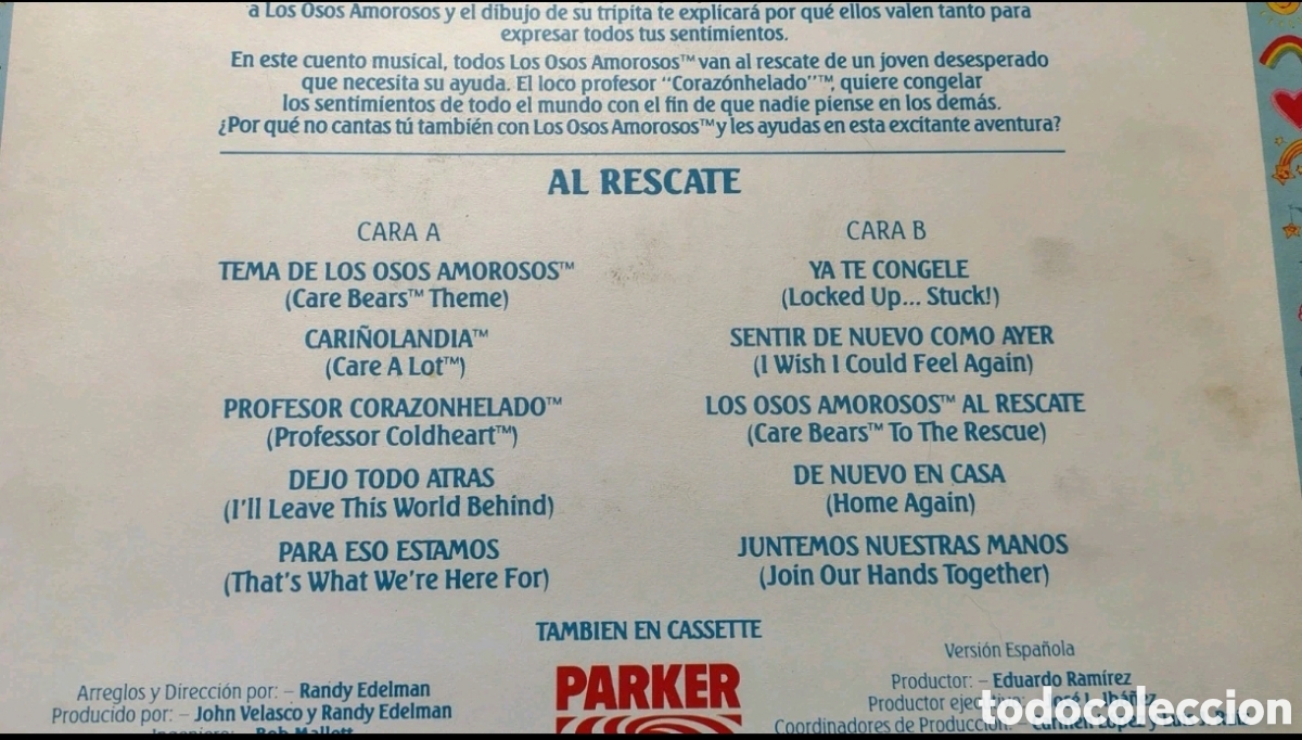 Discos de vinilo: Los osos amorosos: Al rescate - Foto 2