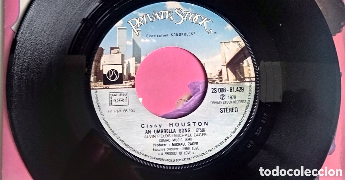 Discos de vinilo: CISSY HOUSTON - Think it over (1978) disco de vinilo single - Foto 3