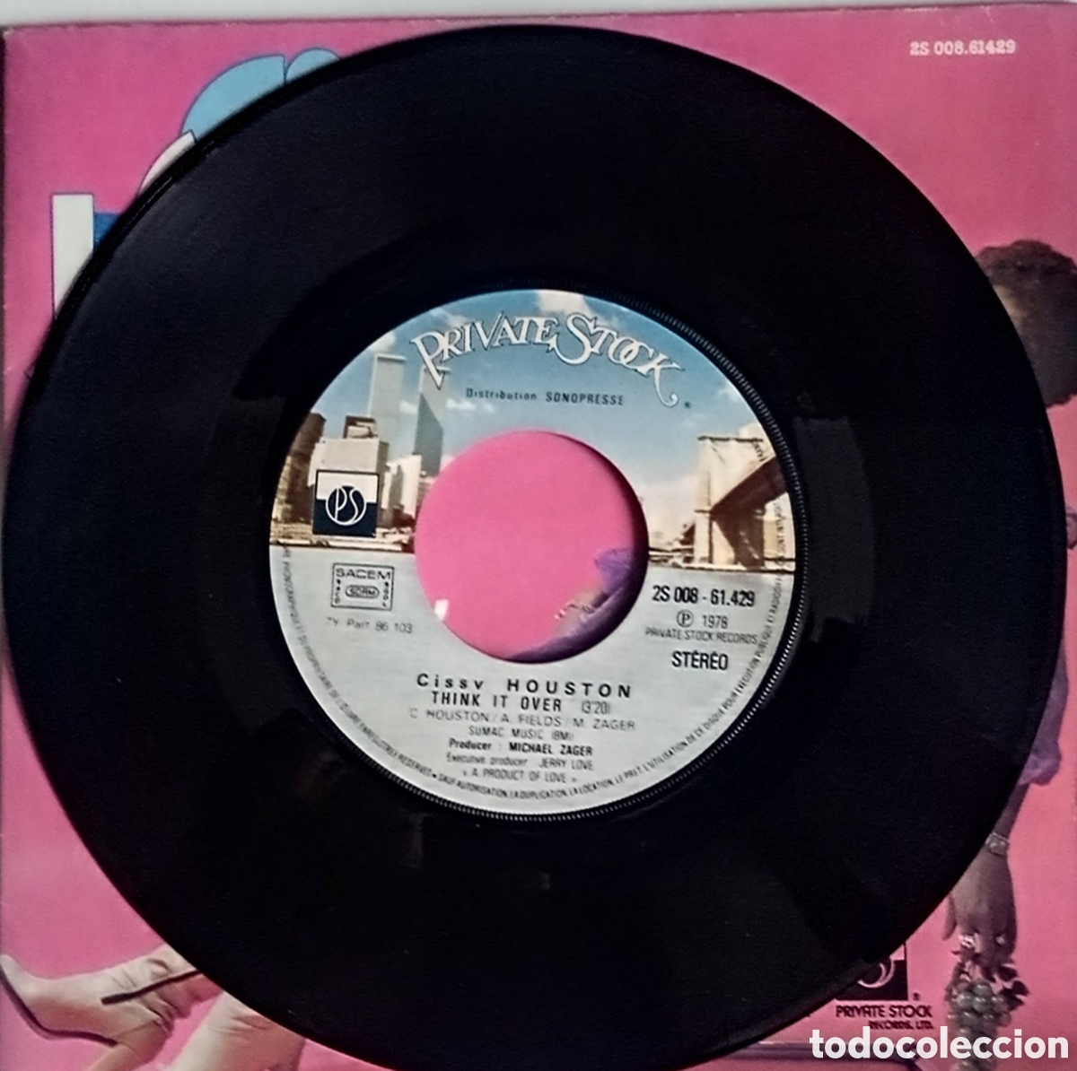Discos de vinilo: CISSY HOUSTON - Think it over (1978) disco de vinilo single - Foto 6