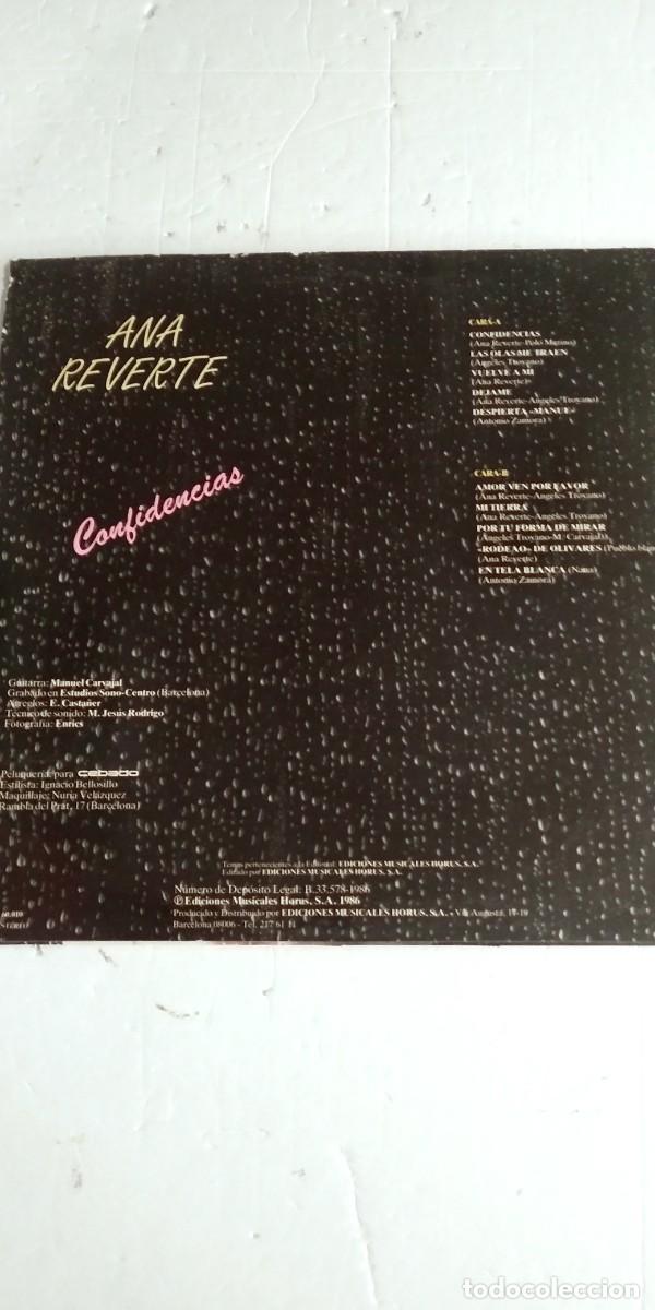 Discos de vinilo: Ana Reverte Confidencias - Foto 2