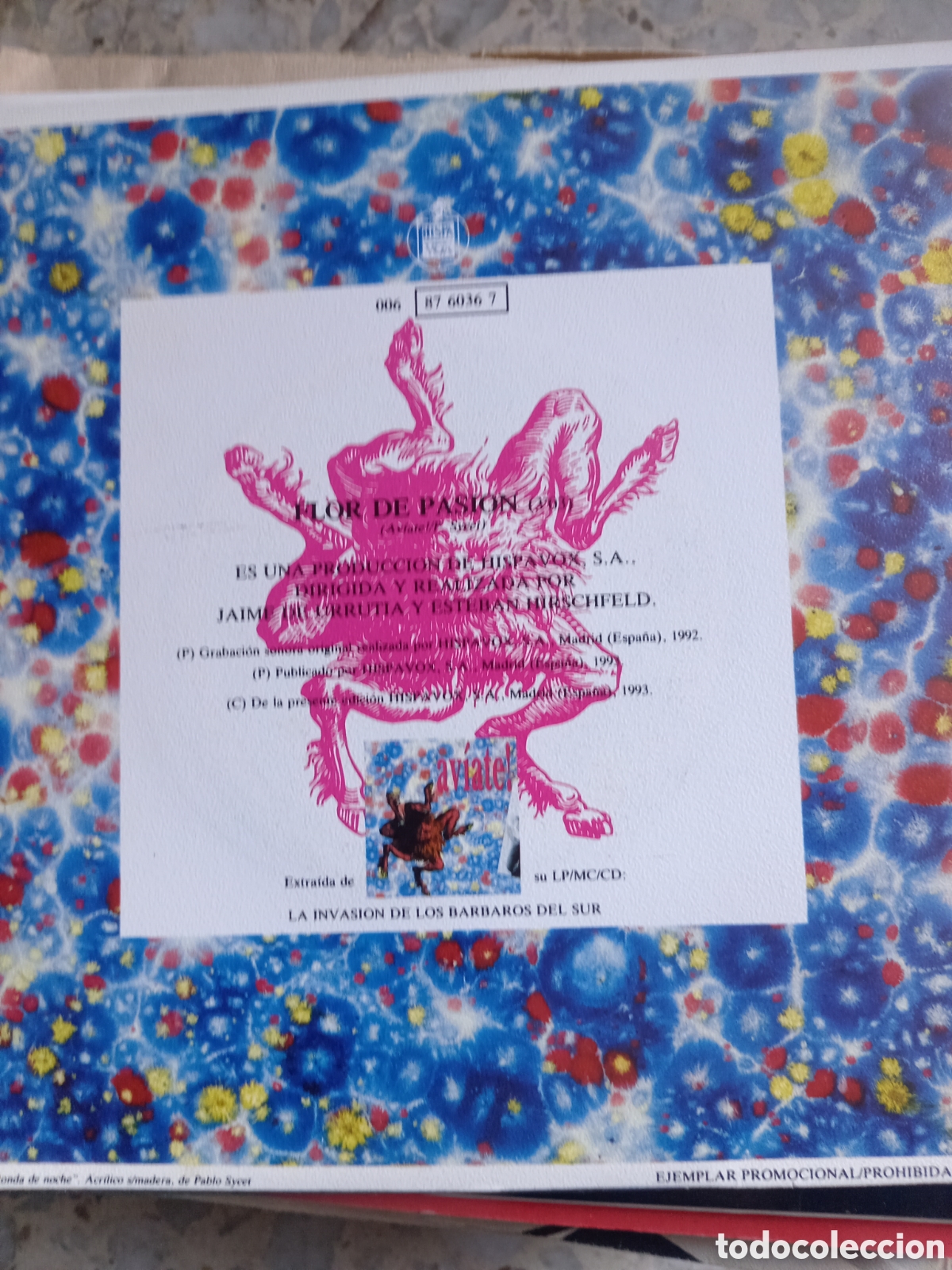 Discos de vinilo: SGL AVIATE FLOR DE PASION 1993 - Foto 2