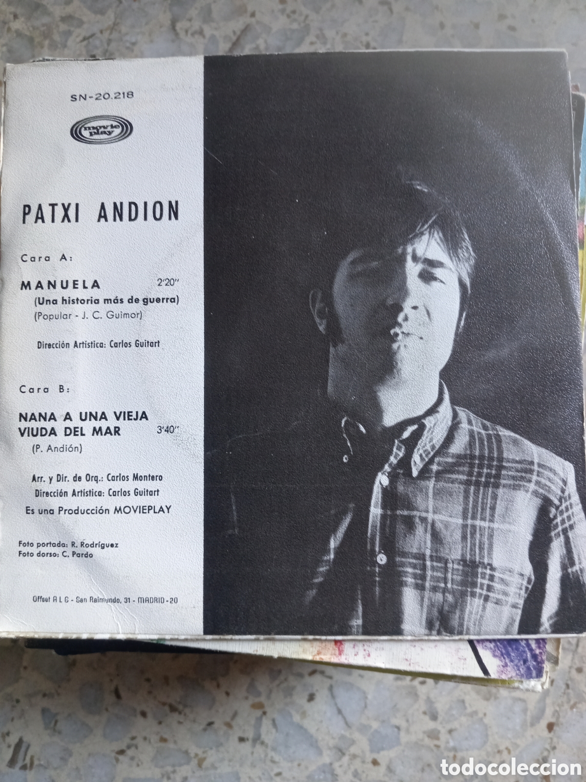 Discos de vinilo: SGL PATXI ANDION MANUELA 1969 - Foto 2