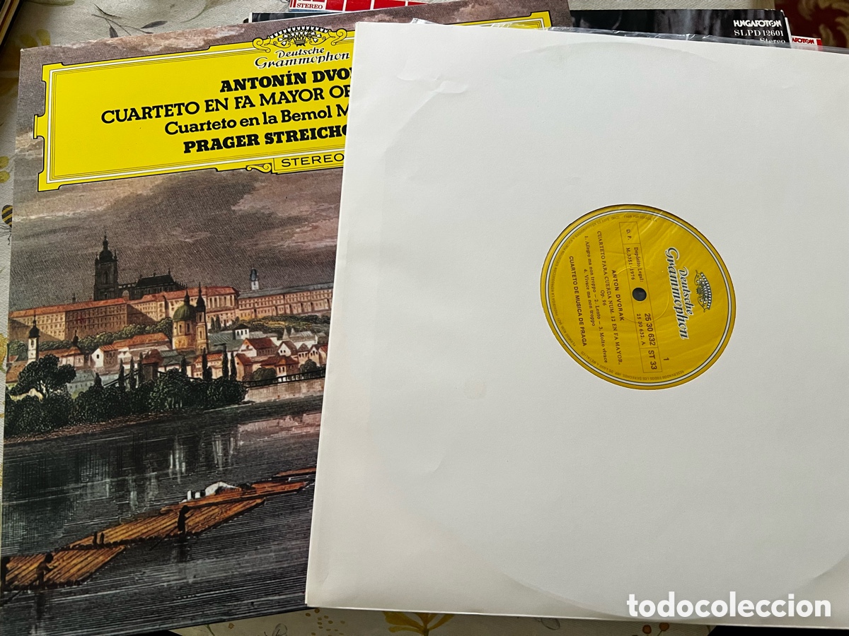 Discos de vinilo: Dvorak, Cuarteto &ldquo;Americano&rdquo; y Op105, cuarteto de Praga - Foto 3