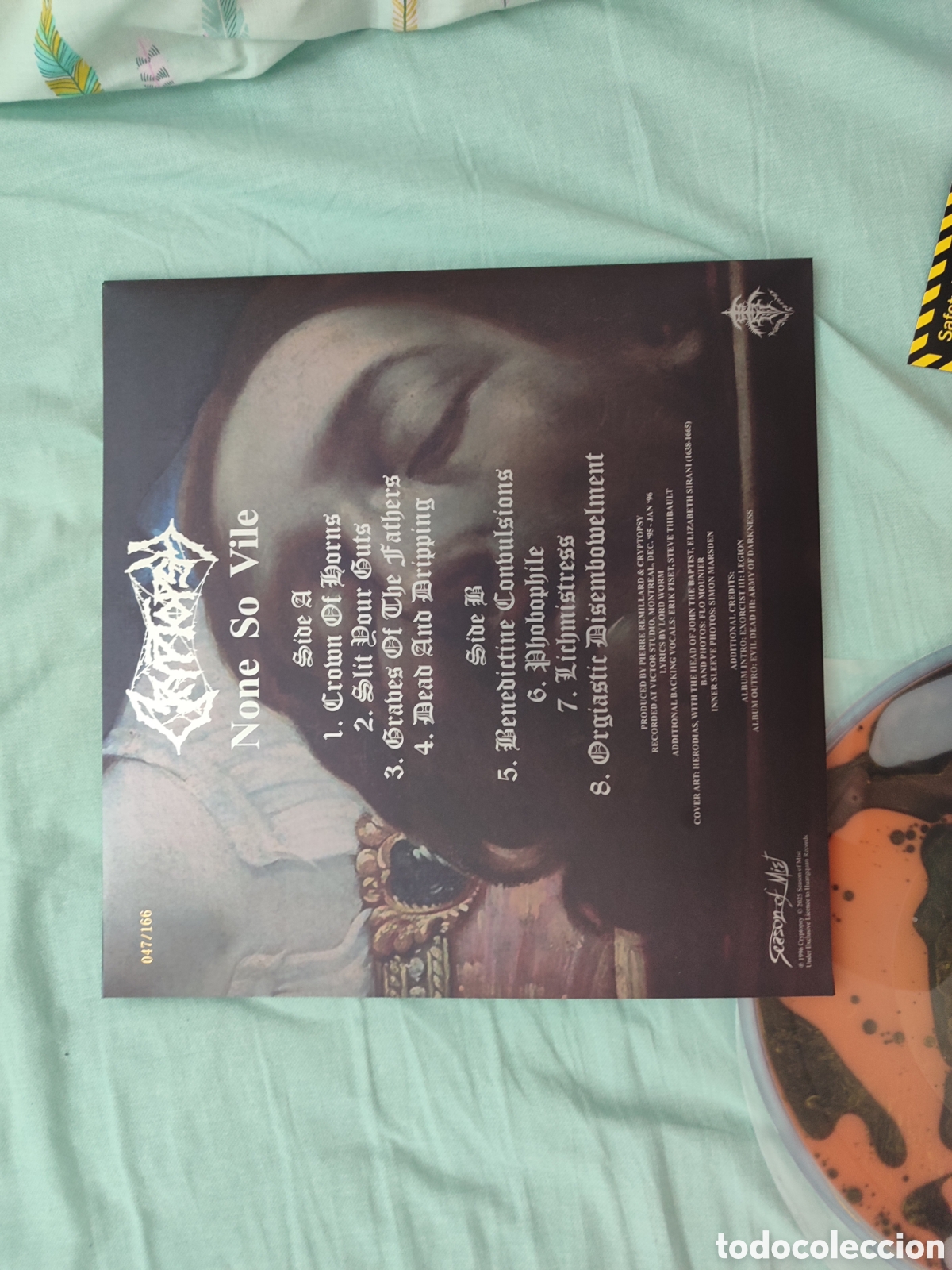 Discos de vinilo: Cryptopsy no so vile lp vinilo liquido.... cannibal corpse catte decapitation - Foto 4