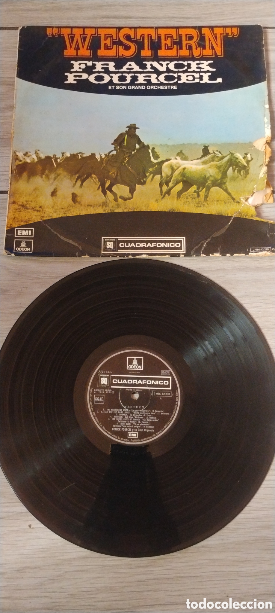 Discos de vinilo: FRANCK POURCEL-WESTERN-LP-ODEON/SPAIN-IB - Foto 2