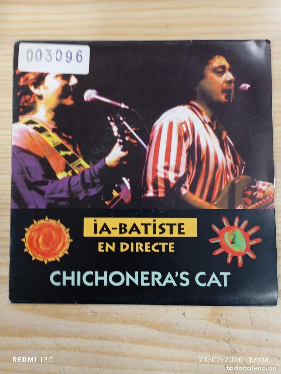 Discos de vinilo: SINGLE IA BATISTE EN DIRECTE CHICHONERAS CAT - Foto 1