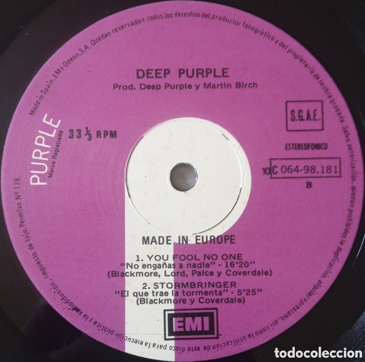 Discos de vinilo: Disco de vinilo Deep Purple - Foto 5