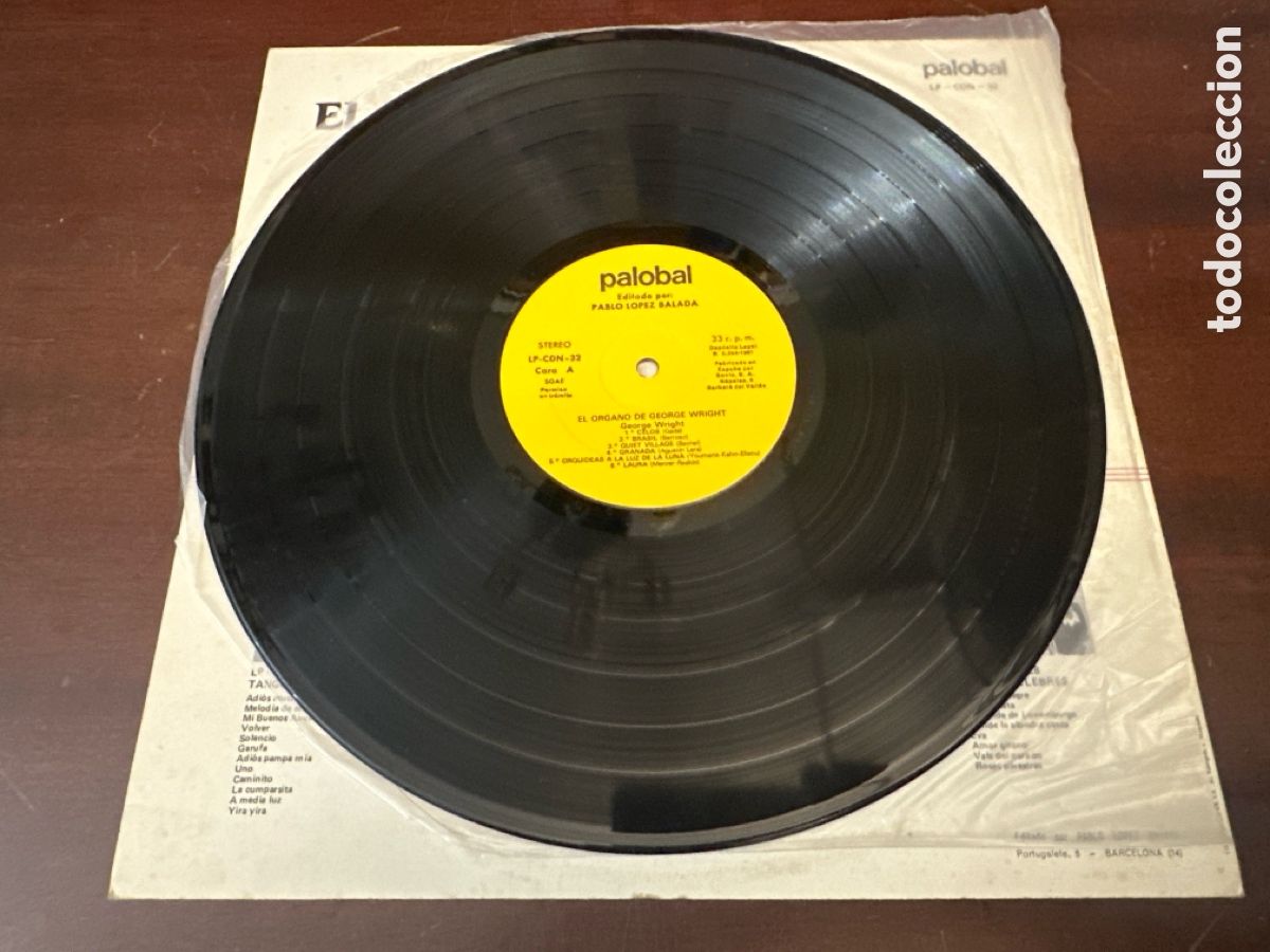 Discos de vinilo: EL ORGANO DE GEORGE WRIGHT. 1981 LP. PALOBAL - Foto 4