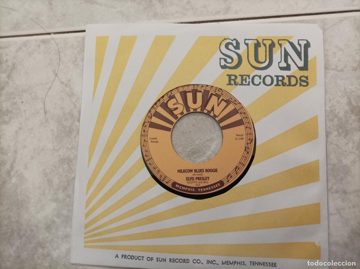 Discos de vinilo: Elvis Presley single Sun reedicion - Foto 1