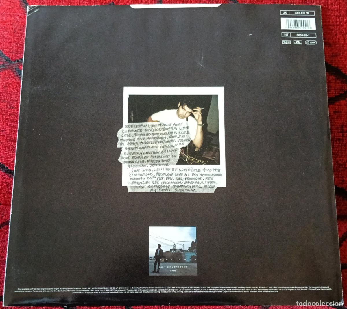 Discos de vinilo: LLOYD COLE ** Butterfly ** MAXI SINGLE VINILO 1992 UK - Foto 2