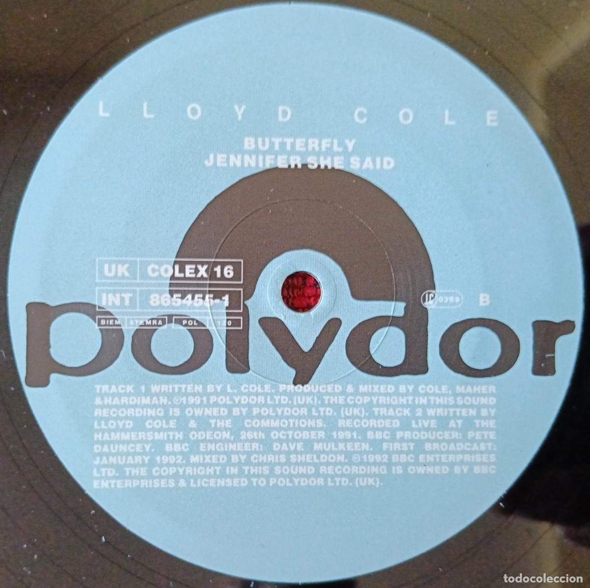 Discos de vinilo: LLOYD COLE ** Butterfly ** MAXI SINGLE VINILO 1992 UK - Foto 4
