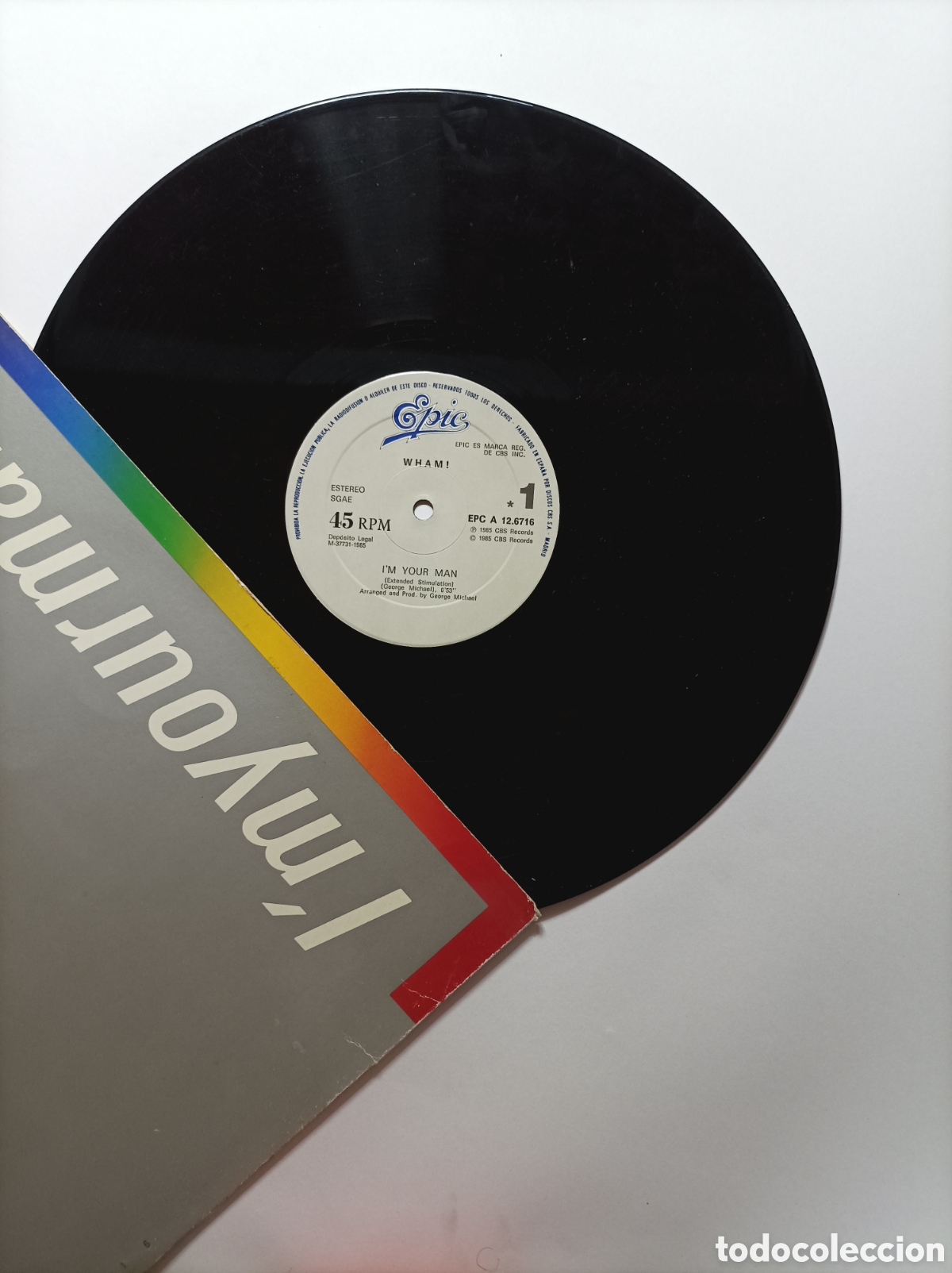 Discos de vinilo: WHAM! IMYOURMAN. EPIC. MAXI SINGLE DISCO VINILO. - Foto 3