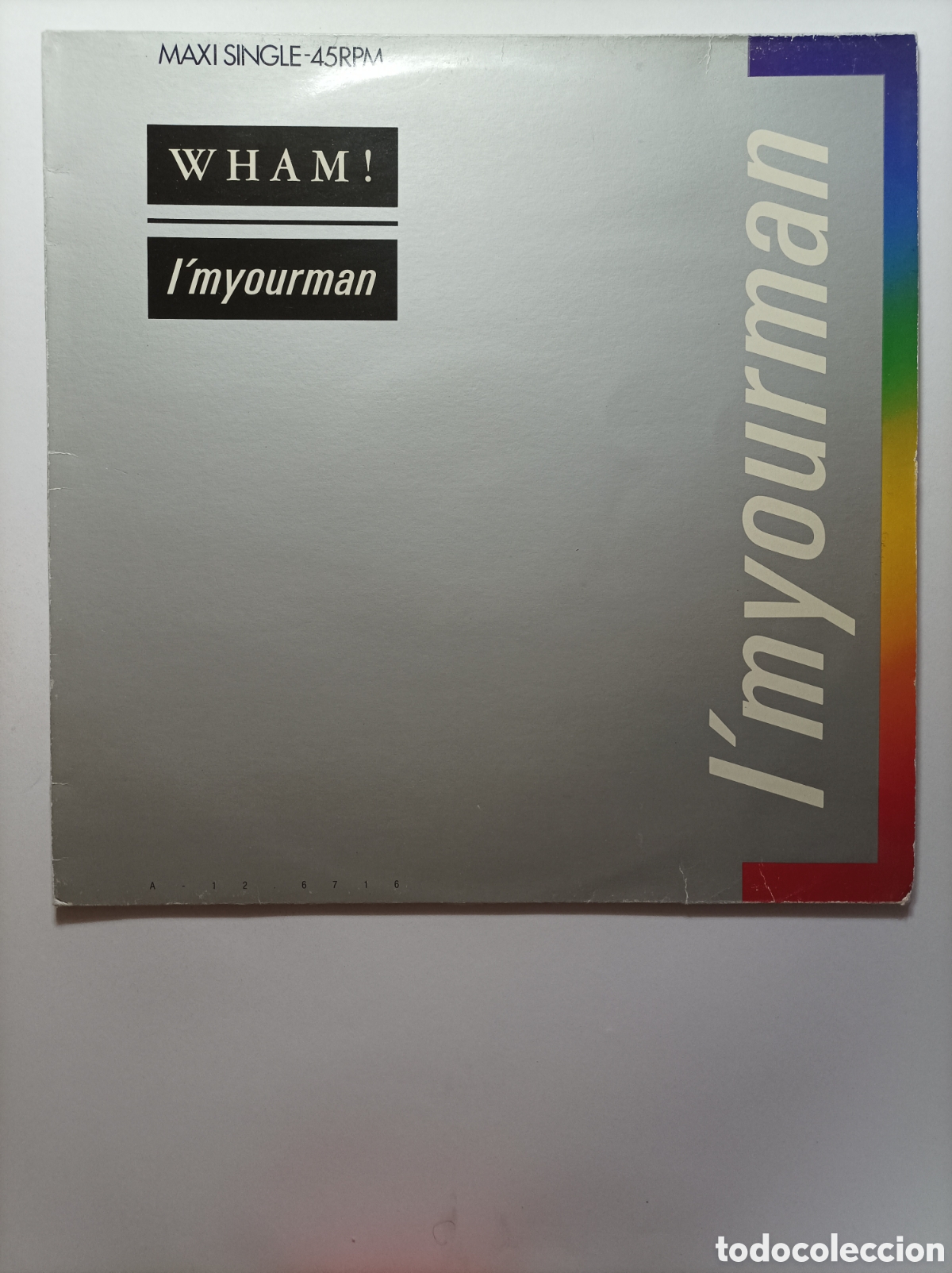 Discos de vinilo: WHAM! IMYOURMAN. EPIC. MAXI SINGLE DISCO VINILO. - Foto 1