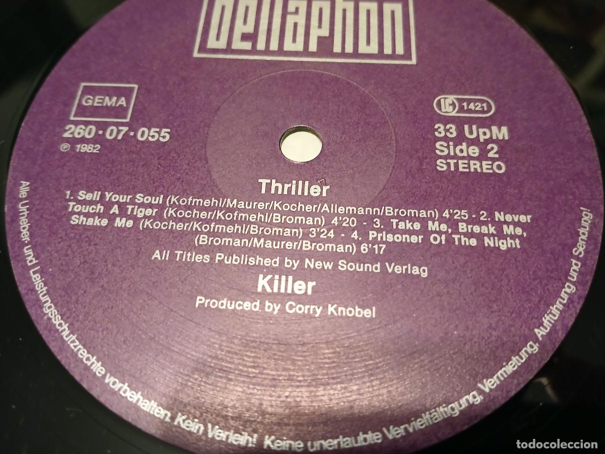 Discos de vinilo: Killer&ndash; Thriller- (1982) LP disco vinilo - Foto 2
