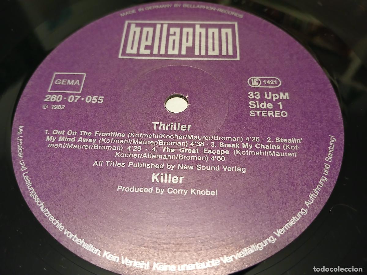 Discos de vinilo: Killer&ndash; Thriller- (1982) LP disco vinilo - Foto 3