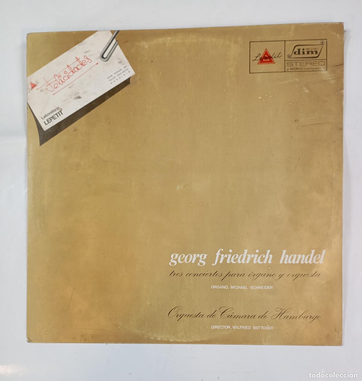 Dischi in vinile: Georg Friedrich Handel. Tres conciertos para &oacute;rgano y orquesta. LP. TDKDA85