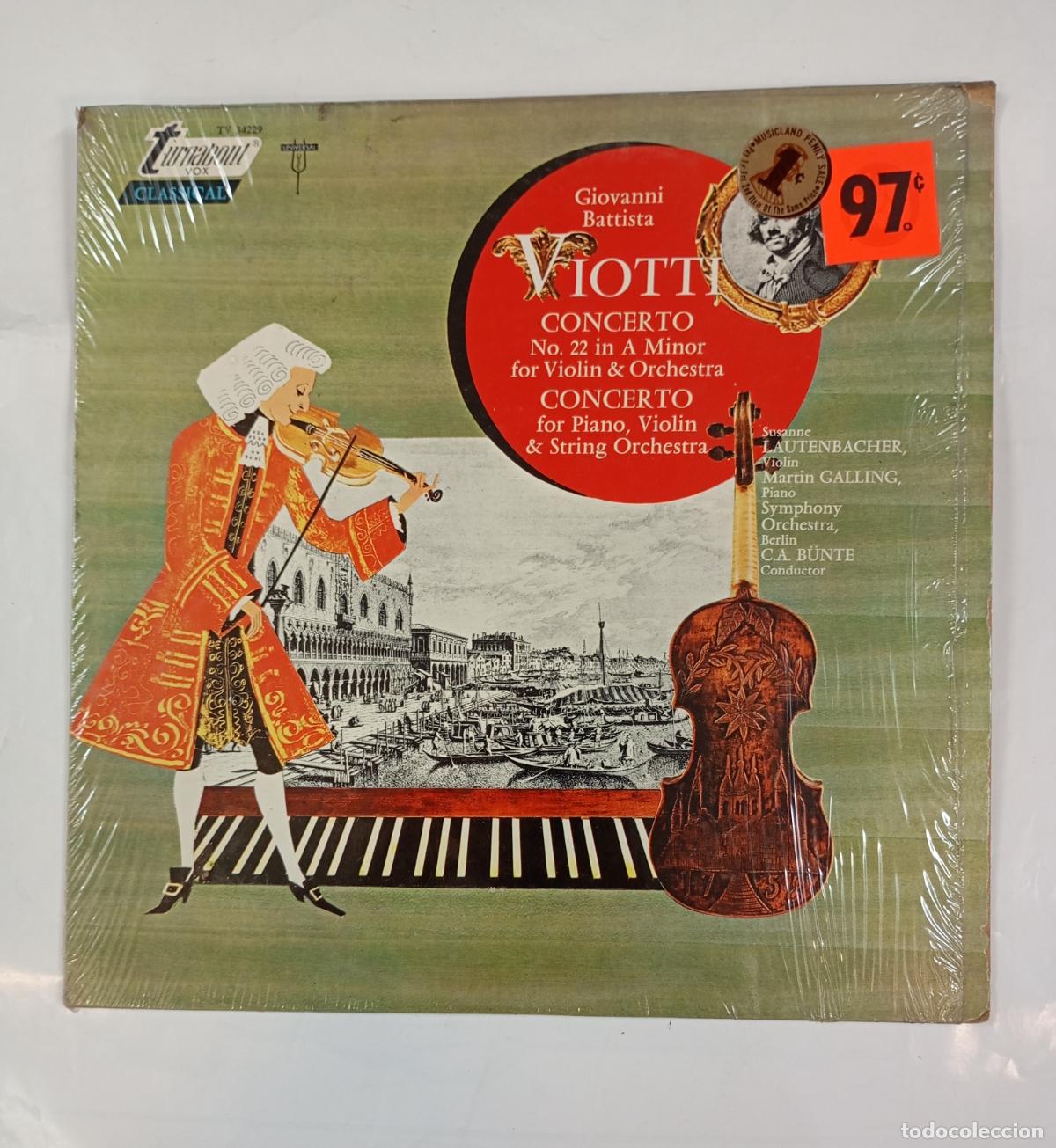 Vinyl-Schallplatten: Concierto No. 22 en la menor de Giovanni Battista Viotti. LP. TDKDA85