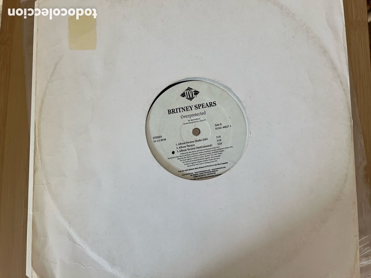 Discos de vinilo: BRITNEY SPEARS. Overprotected. (vinilo maxi 2002) - Foto 1