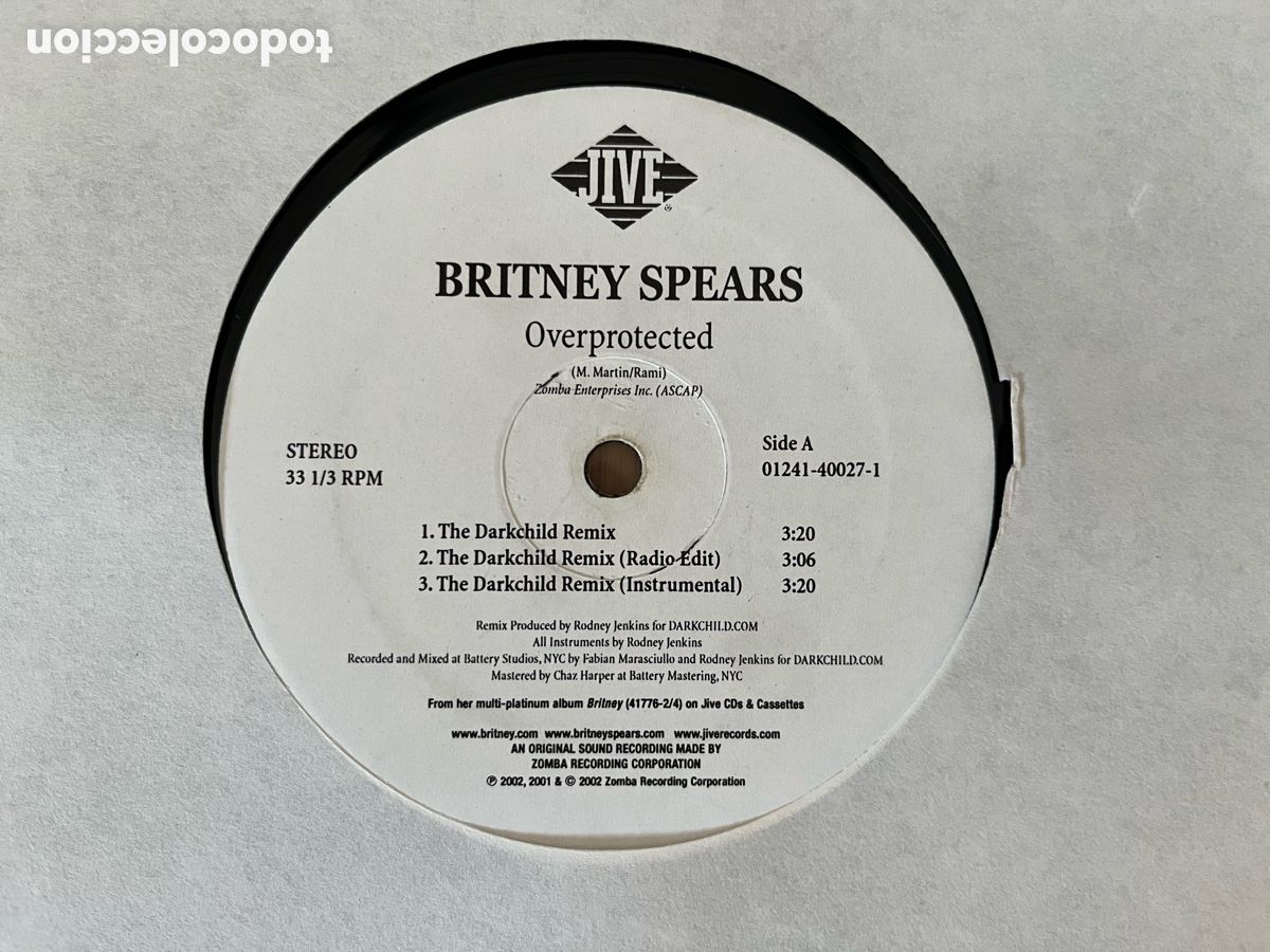 Discos de vinilo: BRITNEY SPEARS. Overprotected. (vinilo maxi 2002) - Foto 2
