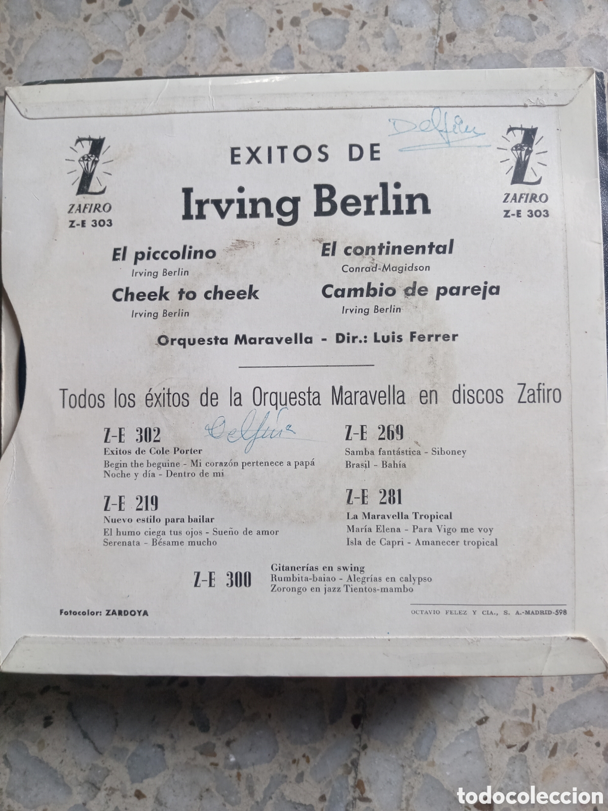Discos de vinilo: EP IRVING BERLIN EL PICCOLINO 1962 - Foto 2
