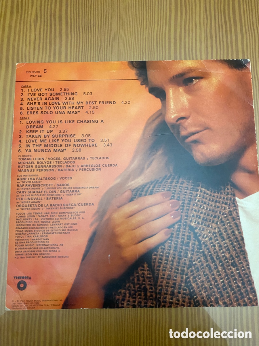 Discos de vinilo: Disco de Vinilo (LP) Tomas Ledin &ldquo;The Human Touch&rdquo; - Foto 2