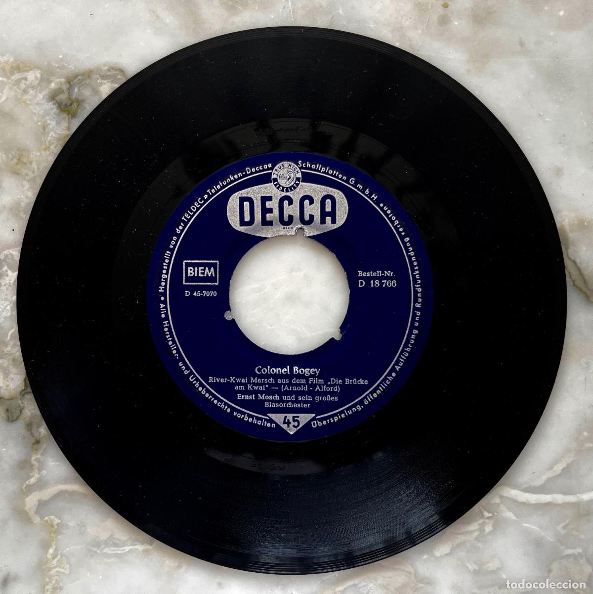 Disques de vinyle: ERNST MOSCH, COLONEL BOGEY / WEITIST DER WEG ZUR&Uuml;CK... SINGLE ORIGINAL ALEMANIA