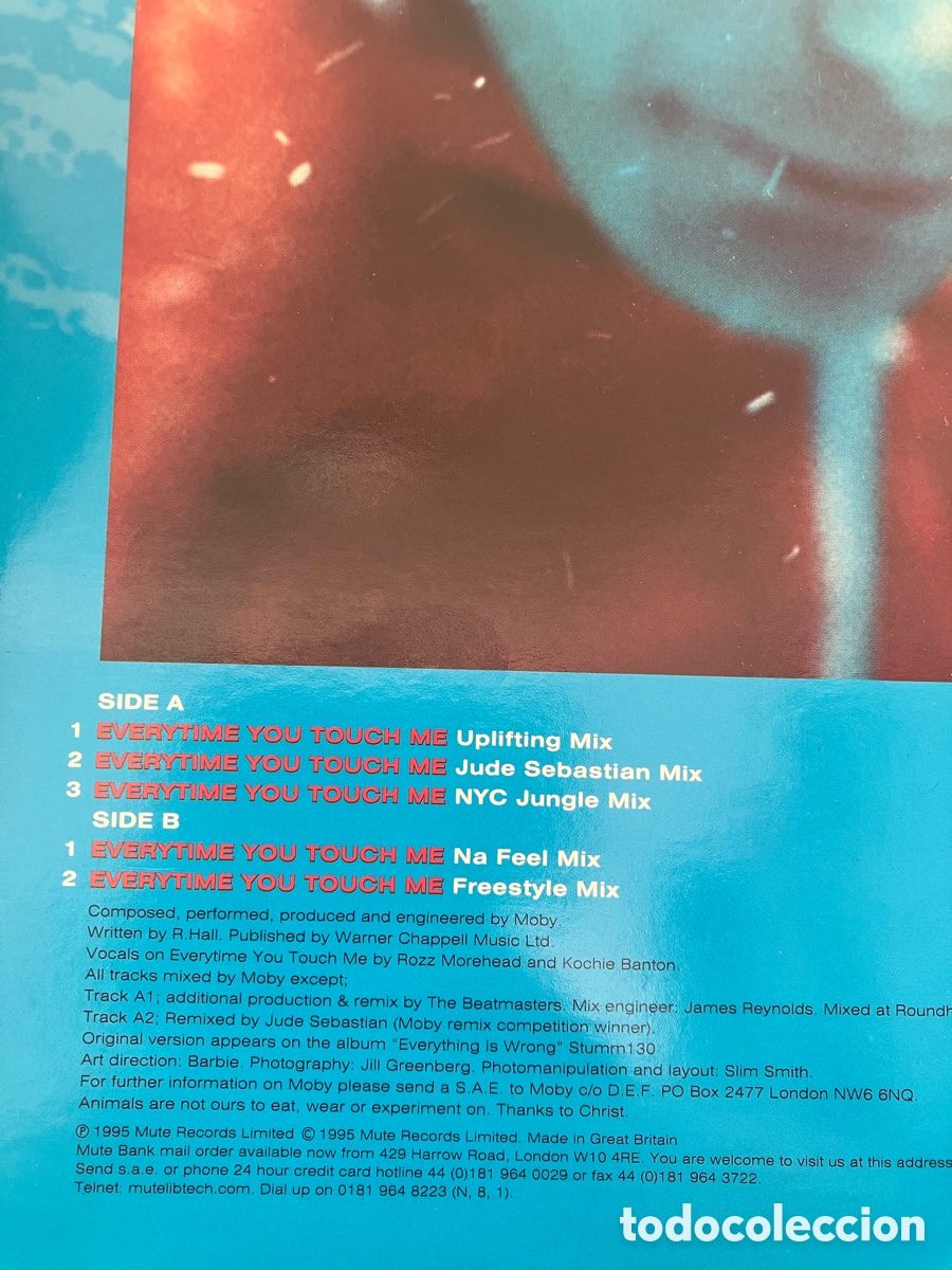 Discos de vinilo: Moby -Everytime You Touch Me - Foto 3