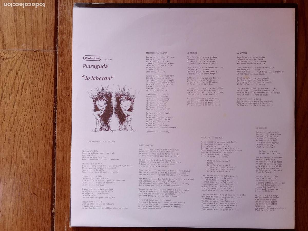 Discos de vinilo: Peiraguda - lo leberon - folk occitano - Foto 5