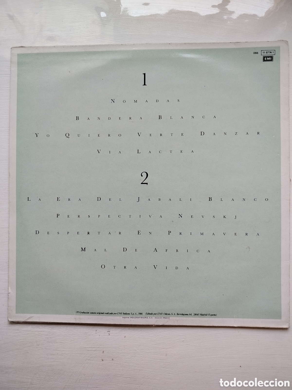 Discos de vinilo: Franco Battiato LP N&oacute;madas - Foto 2