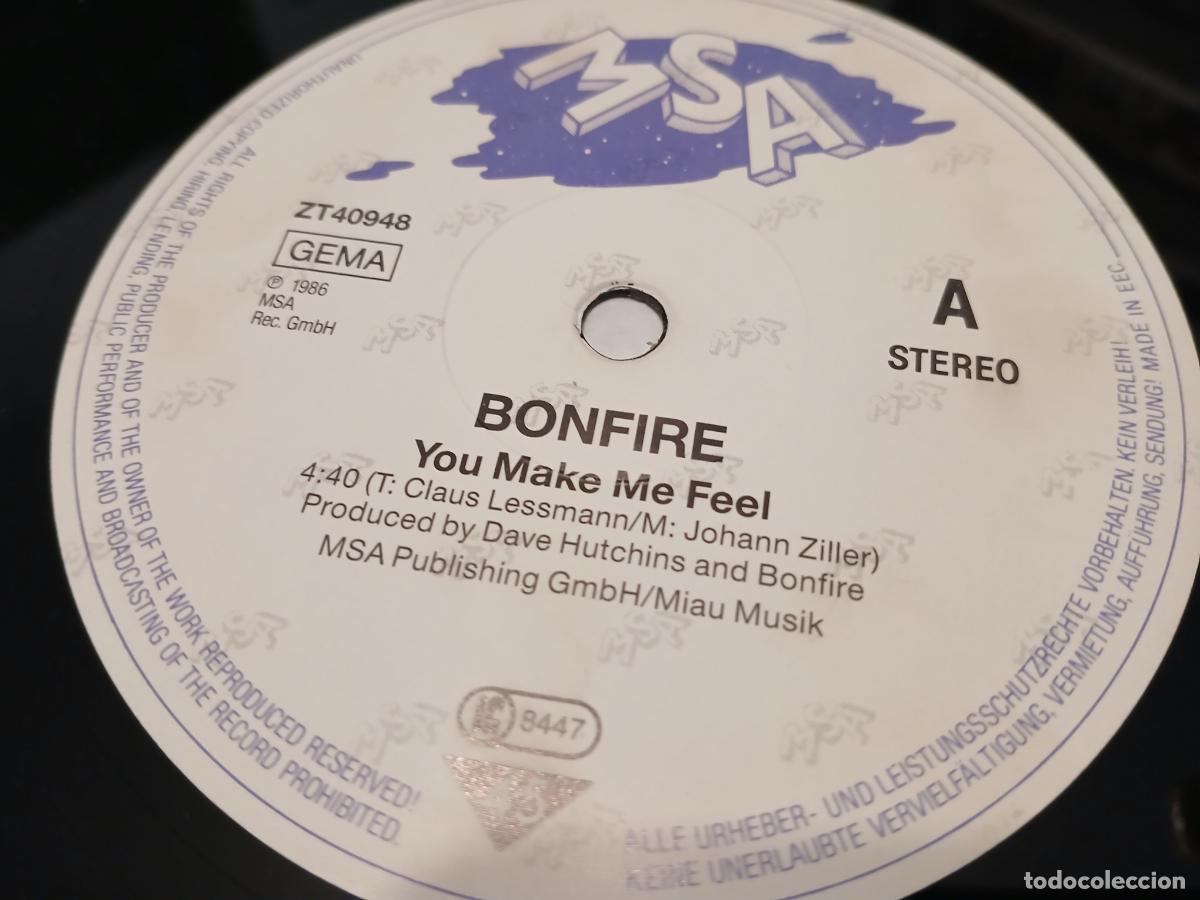 Discos de vinilo: Bonfire &lrm;&ndash; You Make Me Feel- (1986) maxi-single - Foto 2