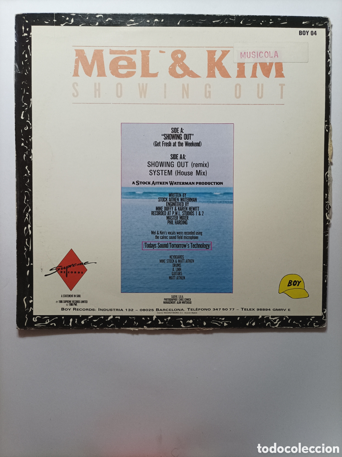 Discos de vinilo: MEL & KIM. SHOWING OUT. BOY. MAXI SINGLE DISCO VINILO. - Foto 2
