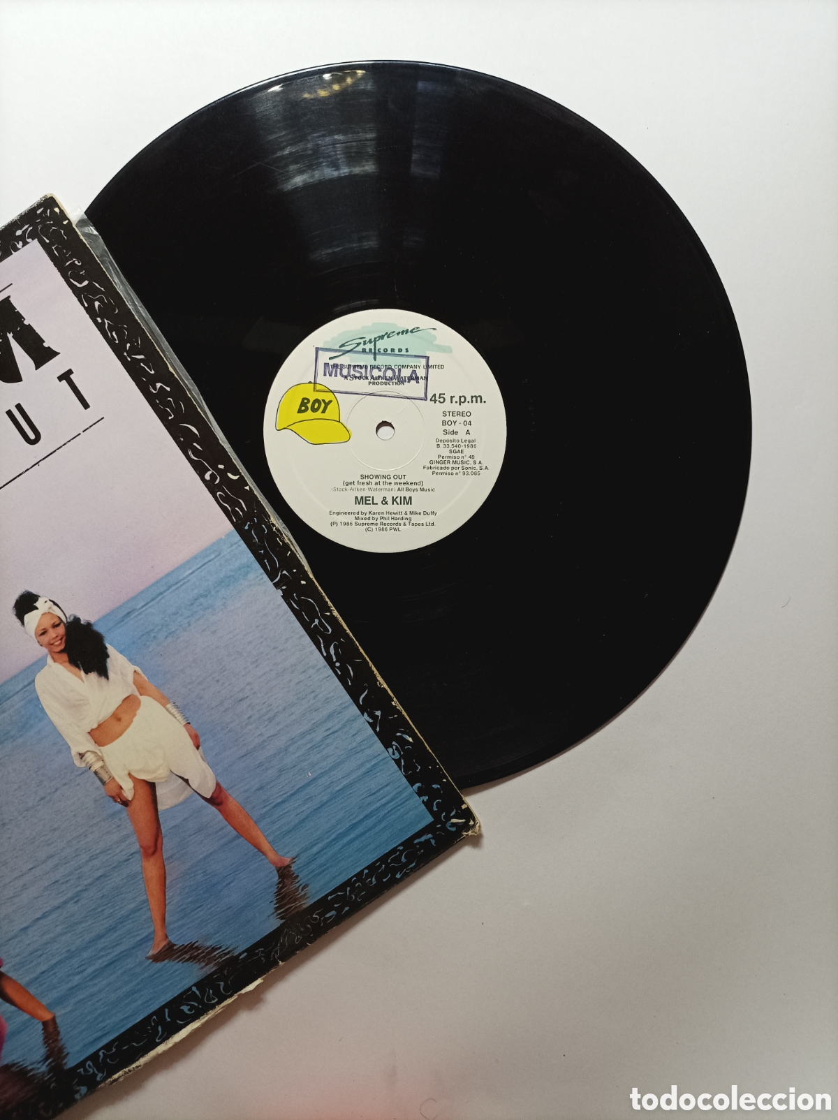Discos de vinilo: MEL & KIM. SHOWING OUT. BOY. MAXI SINGLE DISCO VINILO. - Foto 3