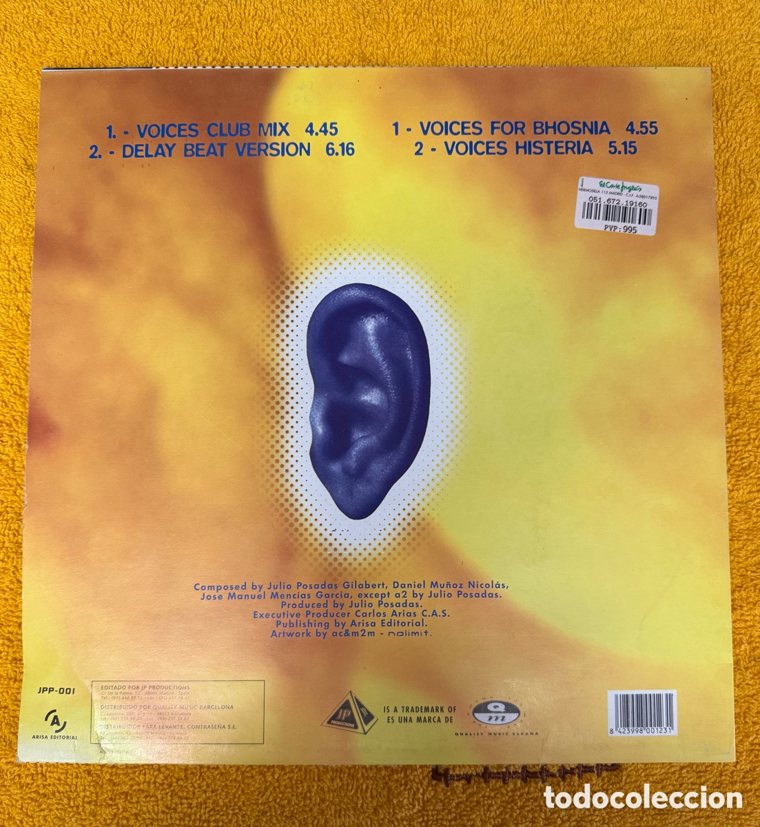 Discos de vinilo: Disco vinilo Extra Voices, Julio Posadas - Foto 2