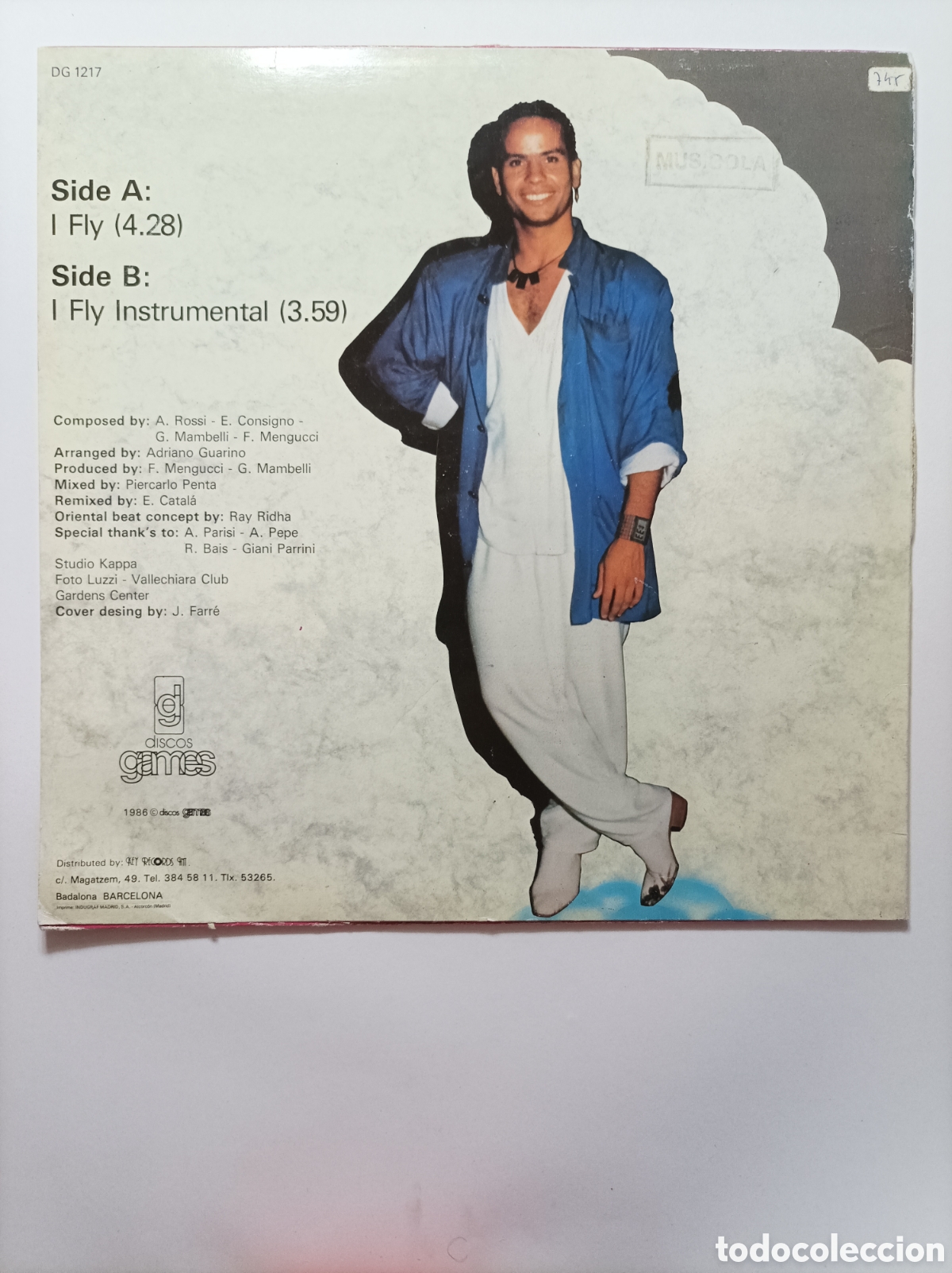 Discos de vinilo: RAY RIDHA. I FLY. DICOS GAMES. MAXI SINGLE DISCO. - Foto 2
