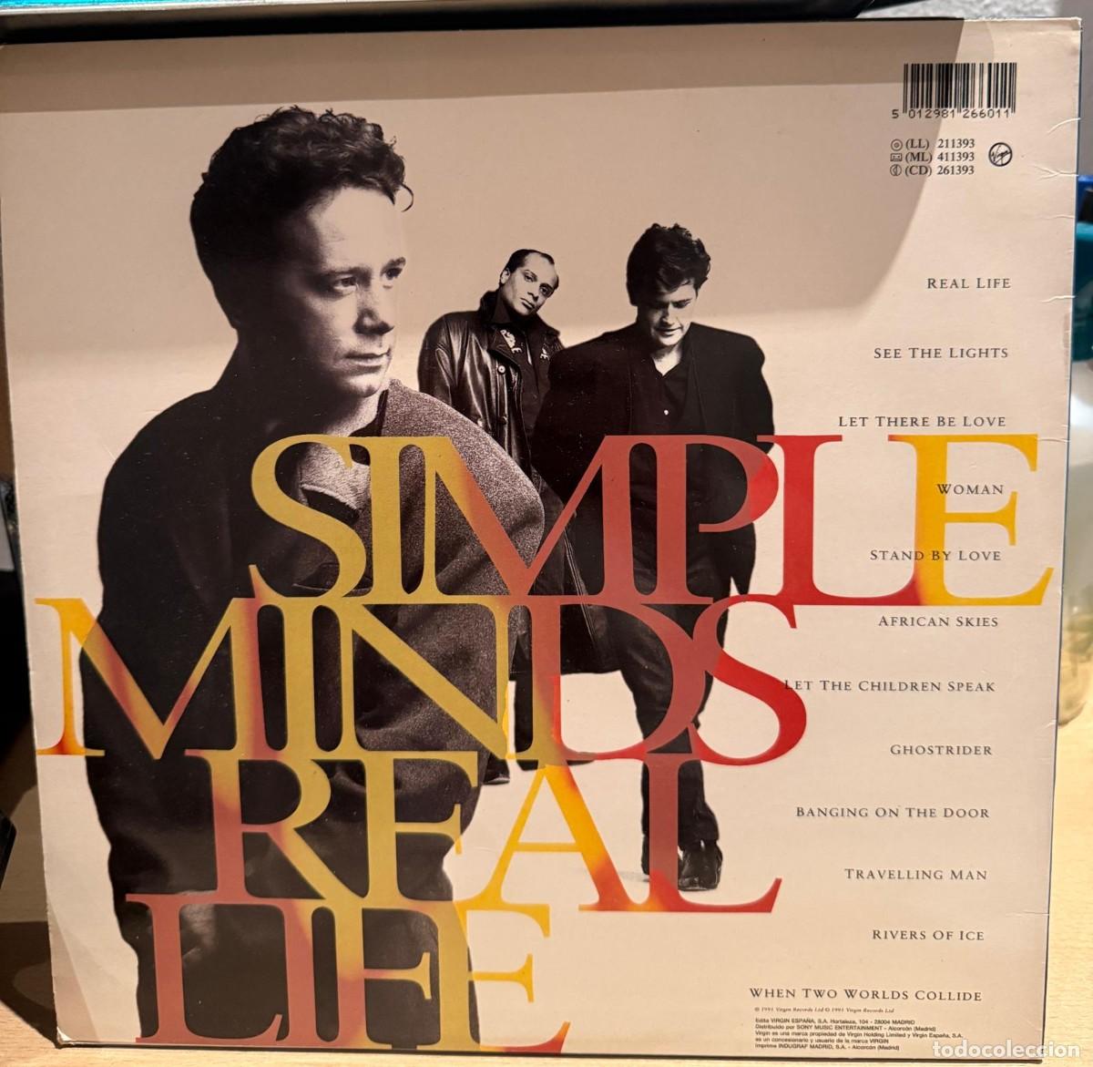 Discos de vinilo: Simple Minds &lrm;&ndash; Real Life. Disco vinilo. Edic. Spain. 1991 - Foto 2